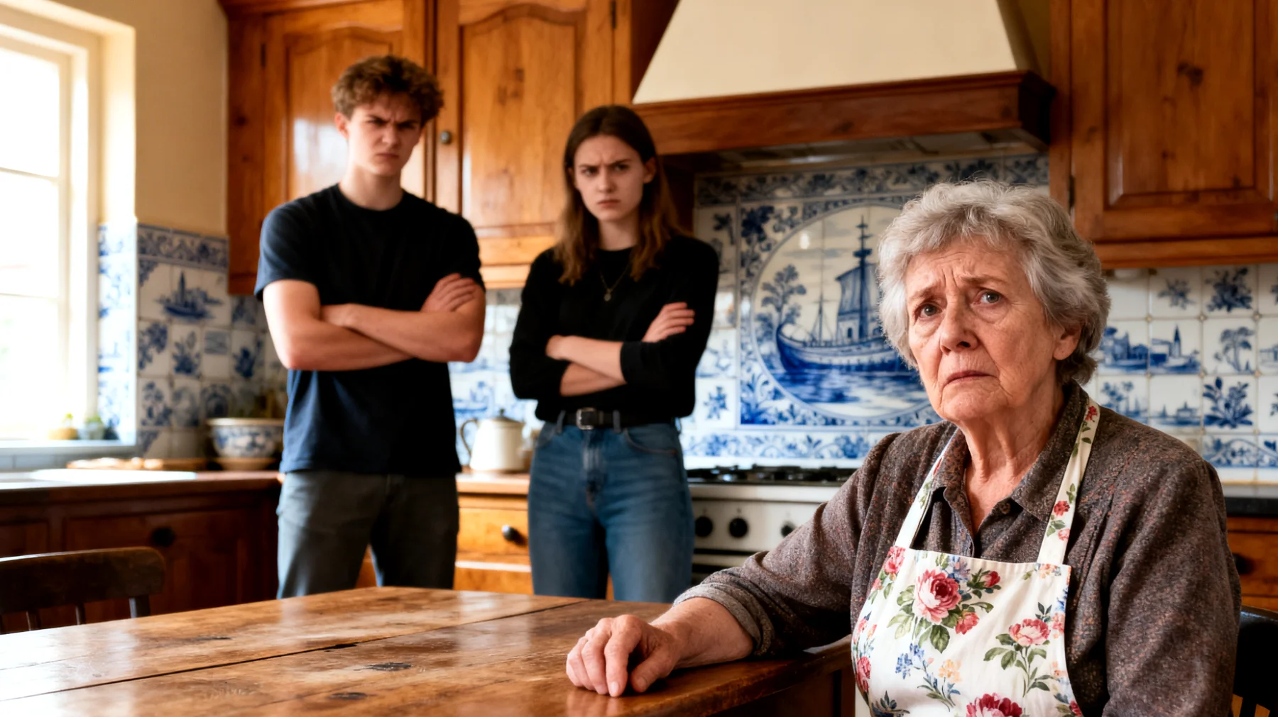 Oma ervaart moeilijkheden in de omgang met impulsief, rebels en opstandig gedrag van haar volwassen kleinkinderen"