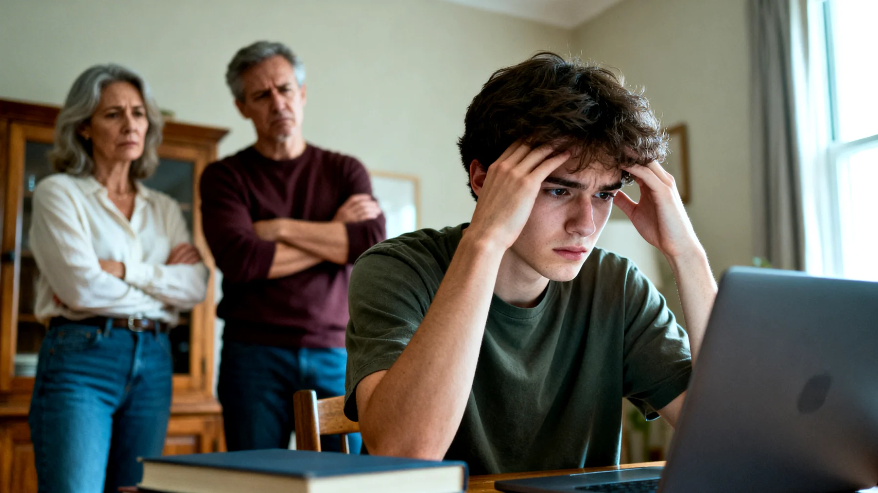 Ouders die te hoge verwachtingen stellen aan hun jongvolwassen kinderen op het gebied van academische prestaties, carrièrekeuzes en levenskeuzes, wat leidt tot spanning, prestatiedruk en een verstoorde relatie"